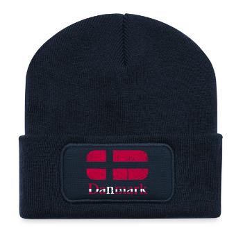 Denmark flag with vintage look - Recycled Patch Beanie - french navy - Front