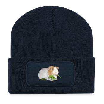 Meerschweinchen Rossi 2 - Recycelte Patch Beanie - French Navy - Vorne