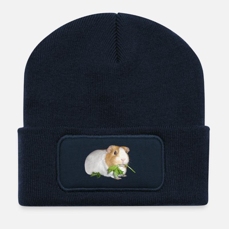 Meerschweinchen Rossi 2 - Recycelte Patch Beanie - French Navy