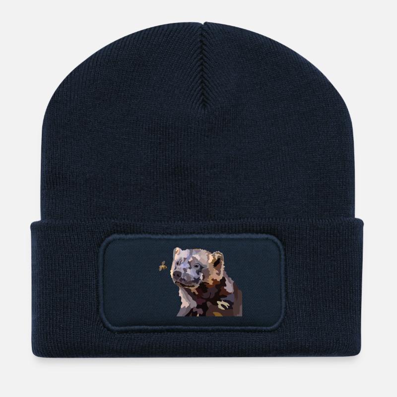 Freddy Vielfraß und die Biene - Recycelte Patch Beanie - French Navy