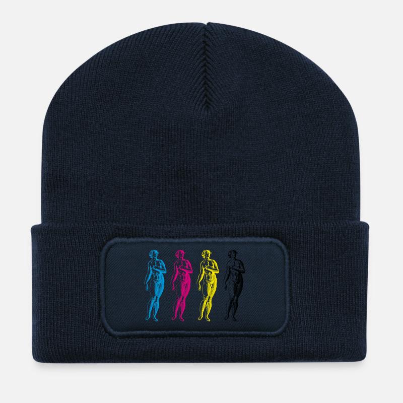 CMYK Statuen - Recycelte Patch Beanie - French Navy