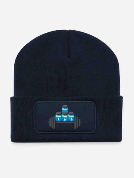 Protein Power Trio Silhouetten - Recycelte Patch Beanie - French Navy