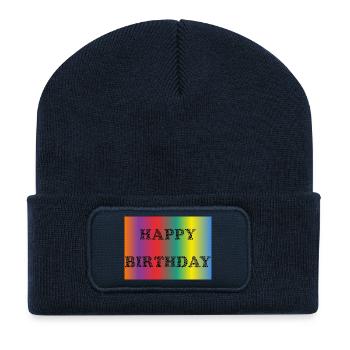 ALLES GUTE ZUM GEBURTSTAG. ALLES GUTE ZUM GEBURTSTAG. JAHRESTAG. - Recycelte Patch Beanie - French Navy - Vorne