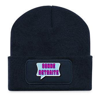 RETRAITE. RETRAITE. RETRAITEE. RETRAITE - Beanie recyclé à patch - bleu marine - Devant