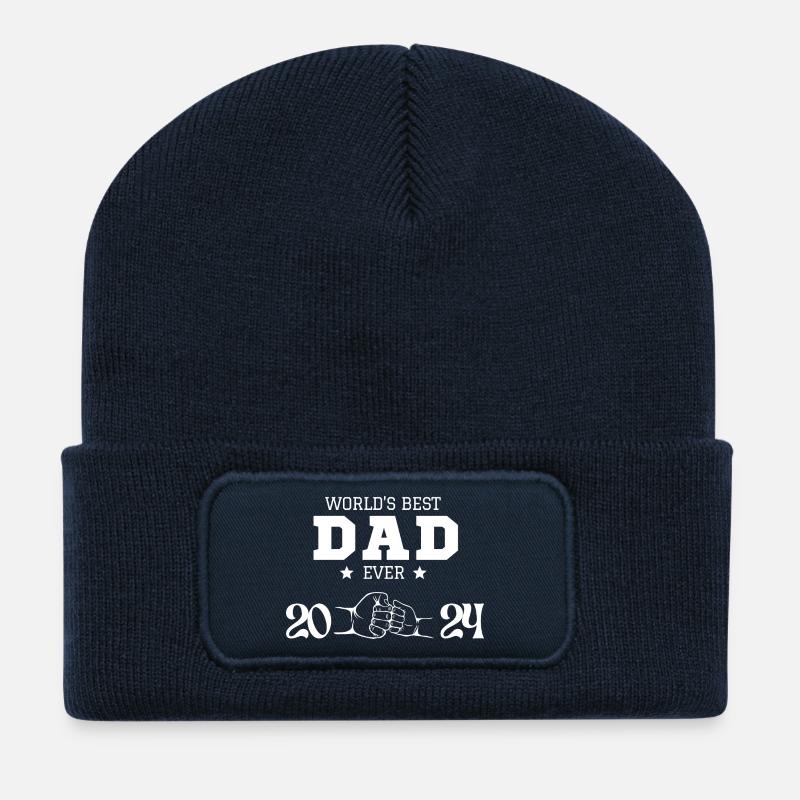 World ́s Best Dad 2024 - Recycled Patch Beanie - french navy