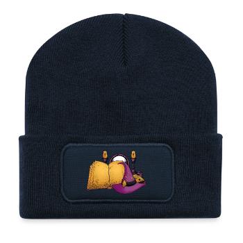 Halloween, Witch, Grimoire - Recycled Patch Beanie - french navy - Front