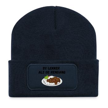 As tasty as the rendang - Recycled Patch Beanie - french navy - Front