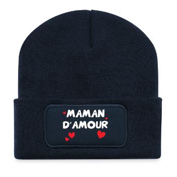 Maman d'Amour - Mother's Day - Recycled Patch Beanie - french navy - Front