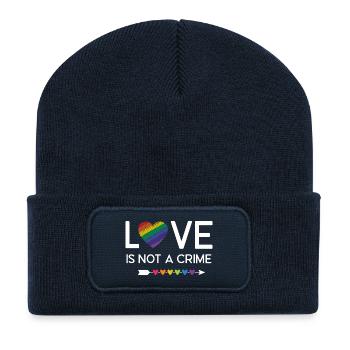 LGBT Pride Month - Liebe ist kein Verbrechen - Recycelte Patch Beanie - French Navy - Vorne