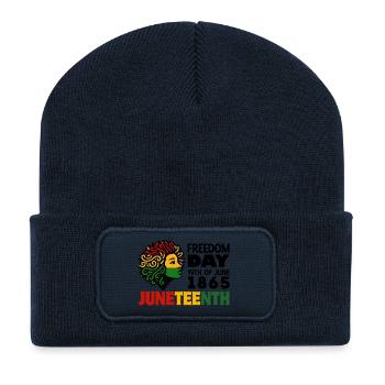 Juneteenth - Recycled Patch Beanie - french navy - Front
