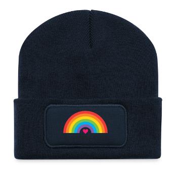 LGBTQ Pride Month - All You Need is Love - Recycled Patch Beanie - french navy - Front