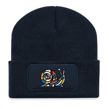 Snail - Recycled Patch Beanie - french navy - Front