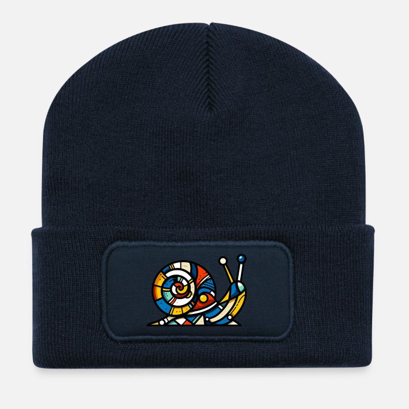 Schnecke - Recycelte Patch Beanie - French Navy