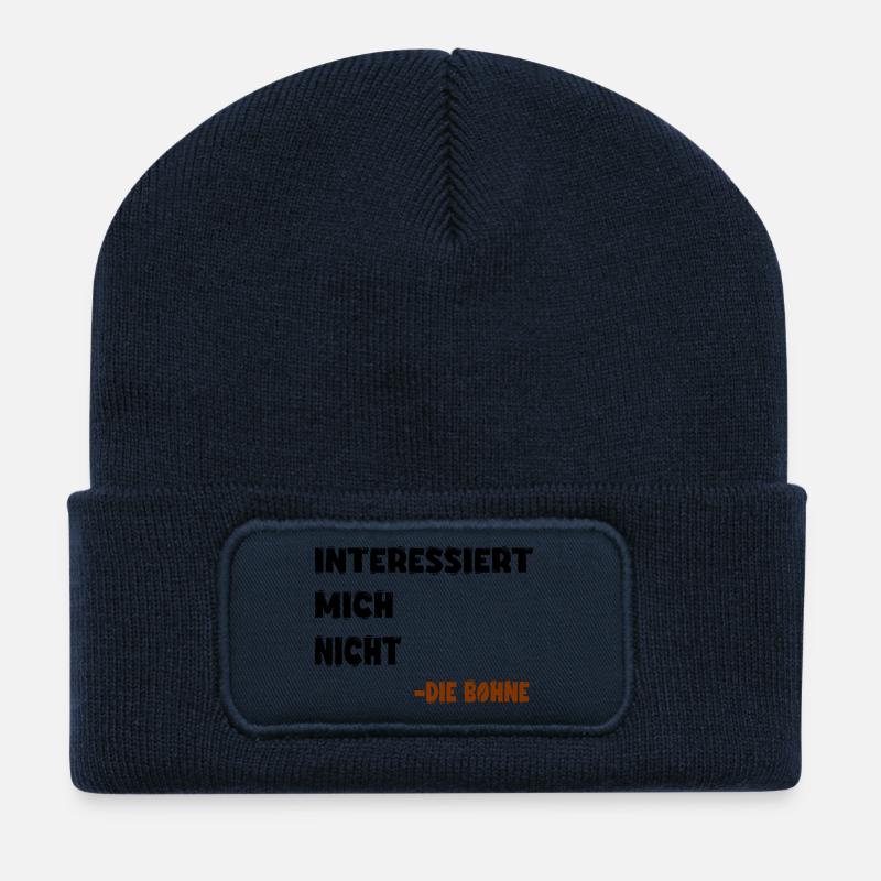 Interessiert mich nicht - Recycelte Patch Beanie - French Navy