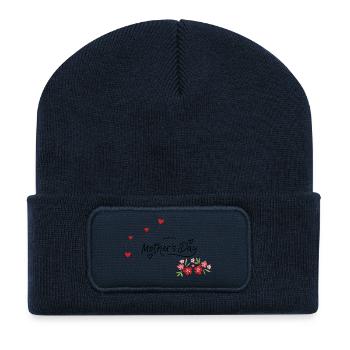 Happy Mothersday - Mother's Day Greeting - Recycled Patch Beanie - french navy - Front
