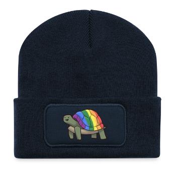 Schwule Schildkröte - Recycelte Patch Beanie - French Navy - Vorne