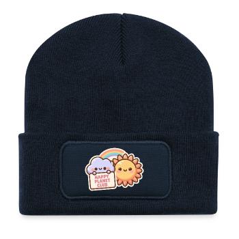 Happy Planet Club - Recycled Patch Beanie - french navy - Front