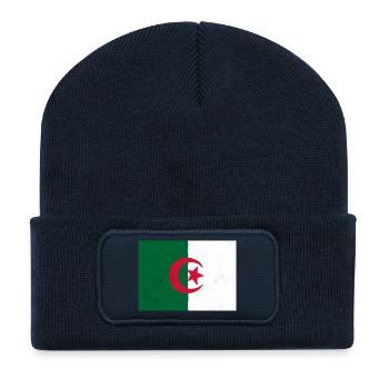 Flag of Algeria – Pride and National Identity - Recycled Patch Beanie - french navy - Front