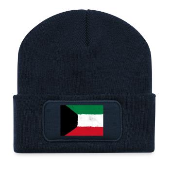 Flag of Kuwait - Recycled Patch Beanie - french navy - Front
