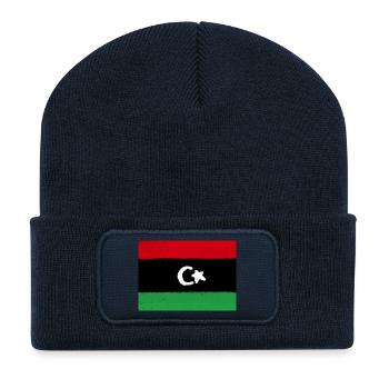 Drapeau de la Libye - Beanie recyclé à patch - bleu marine - Devant
