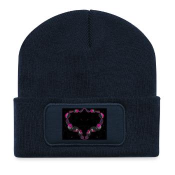 Double scroll - Recycled Patch Beanie - french navy - Front