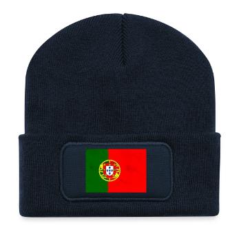 Drapeau du Portugal - Beanie recyclé à patch - bleu marine - Devant