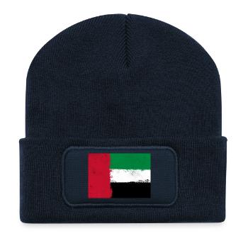 Flagge der Vereinigten Arabischen Emirate - Recycelte Patch Beanie - French Navy - Vorne