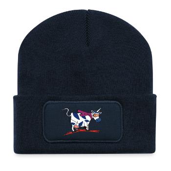 BAVARIAN UNICORN - Ski - Recycelte Patch Beanie - French Navy - Vorne