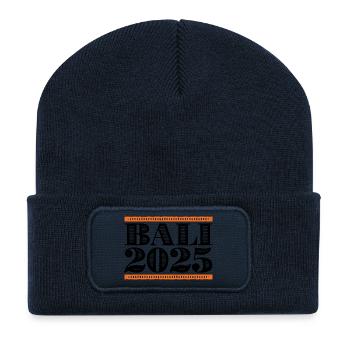 Bali 2025 - Beanie recyclé à patch - bleu marine - Devant