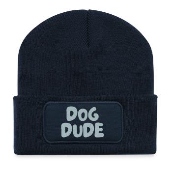 Dog Dude – chemise cool pour les types de chiens - Beanie recyclé à patch - bleu marine - Devant