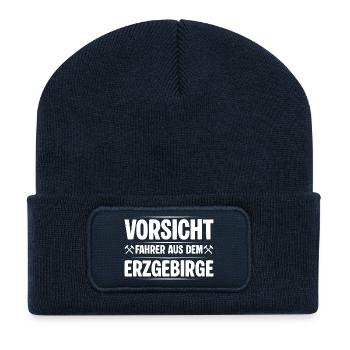 Lkw Fahrer Erzgebirge - Recycelte Patch Beanie - French Navy - Vorne