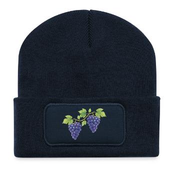 Grape traditional costume design - Recycled Patch Beanie - french navy - Front