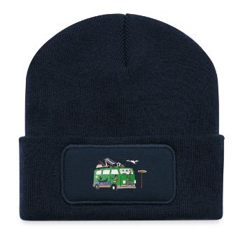 La_Dolce Vanlife Camper Italia - Recycled Patch Beanie - french navy - Front