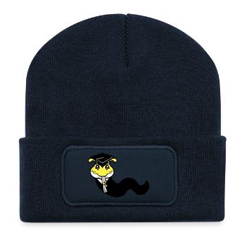 Caterpillar High School Graduation Passed College Worm - Recycled Patch Beanie - french navy - Front