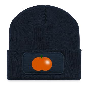 HALLOWEEN. CITROUILLE. CITROUILLE HALLOWEEN - Beanie recyclé à patch - bleu marine - Devant