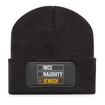 Chanukkah Hanukkah Hanukah - Recycelte Patch Beanie - Dunkelgrau - Vorne