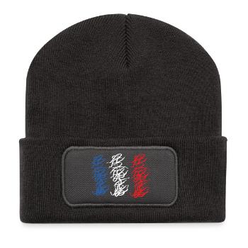 Trikolore Strassburg Graffiti Hoodie - Recycelte Patch Beanie - Dunkelgrau - Vorne
