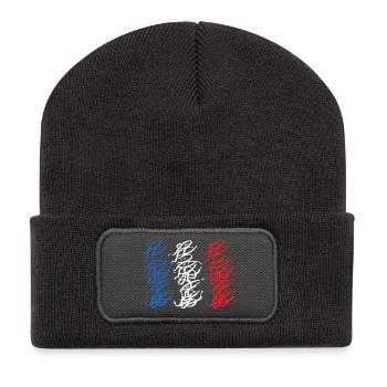 Strasbourg Street Art in France Colors - Recycled Patch Beanie - dark grey - Front