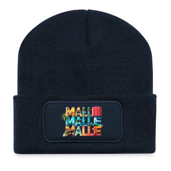 MALLE – Sommer, Sonne, Urlaubsfeeling pur - Recycelte Patch Beanie - French Navy - Vorne
