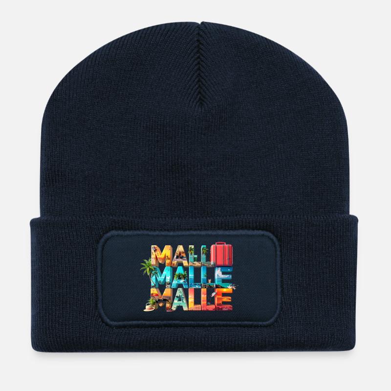 MALLE – Sommer, Sonne, Urlaubsfeeling pur - Recycelte Patch Beanie - French Navy