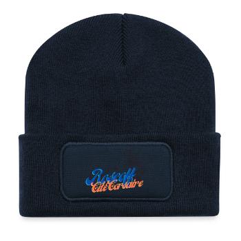 Roscoff Brittany Vintage Sailing Yachts - Recycled Patch Beanie - french navy - Front