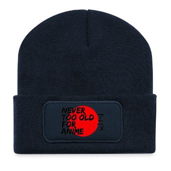 Never Too Old For Anime Japan Streetwear Design - Recycled Patch Beanie - french navy - Front