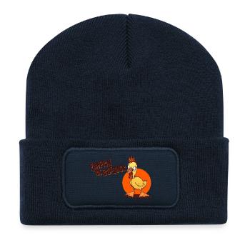 Pumpkin The Riot Duck - Recycled Patch Beanie - french navy - Front