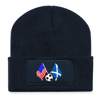 Fußball Schottland gegen USA - Recycelte Patch Beanie - French Navy - Vorne