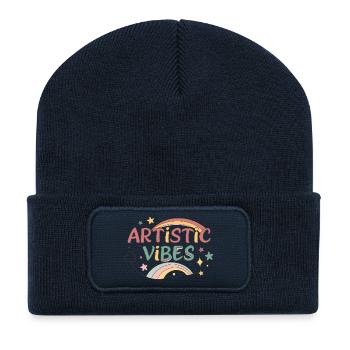 Artistic Vibes Arc Rainbow - Recycled Patch Beanie - french navy - Front
