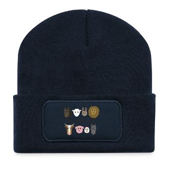 Unser Planet - Recycelte Patch Beanie - French Navy - Vorne