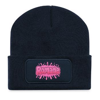 Graffiti Romane Name Gift Ideal Printable su - Recycled Patch Beanie - french navy - Front
