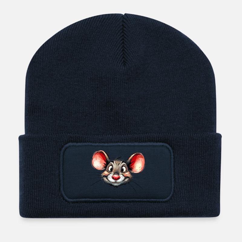 mouse - Recycled Patch Beanie - french navy