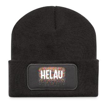 Helau Konfetti Jubel - Recycelte Patch Beanie - Dunkelgrau - Vorne