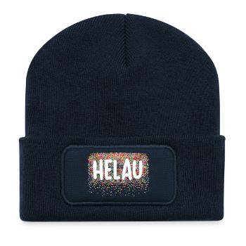 Helau Konfetti Jubel - Recycelte Patch Beanie - French Navy - Vorne